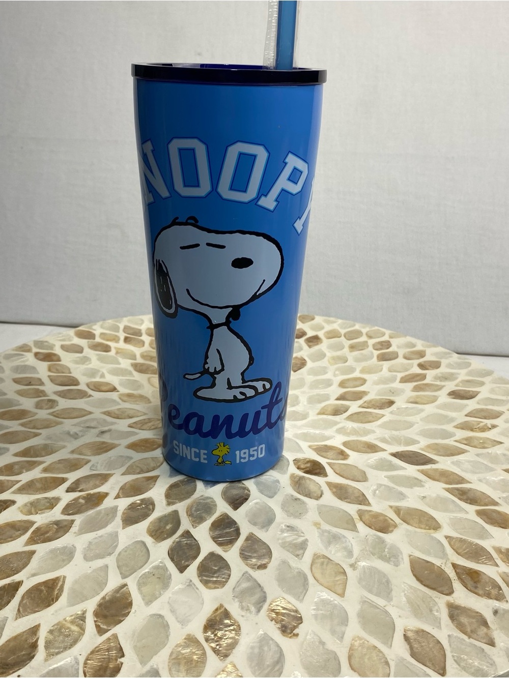 Stainless steel Peanuts Blue Snoopy Travel Cup